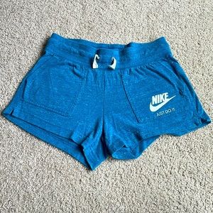 Nike Blue Cotton Shorts (Small)